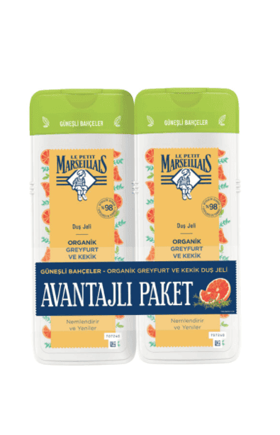 Le Petit Marseiliais Organik Greyfurt Ve Kekik Duş Jeli Avantaj Paketi 2X400 Ml